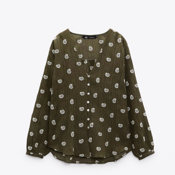 Zara Embroidered Rustic Blouse - Picture 3 of 9
